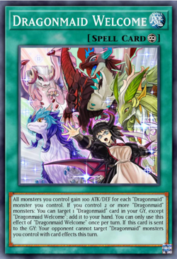 YUGIOH x3 BLMM-EN066 DRAGONMAID WELCOME - EMBLAZONED ULTRA 1st EDITION - Image 1