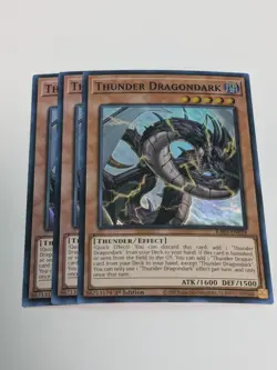 3x Thunder Dragondark 1st Edition Super Rare RA03-EN018 Yu-Gi-Oh! - Image 1
