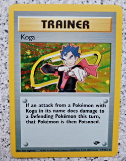 Pokemon TCG Card Koga - Trainer - Gym Challenge 19/132 Holo Rare - Image 1