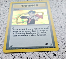 Pokemon TCG Card Koga - Trainer - Gym Challenge 19/132 Holo Rare - Image 5