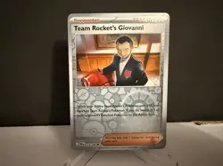 2025 Pokemon Team Rocket's Giovanni 174 Destined Rivals Reverse Holo U Card NM+ - Image 1