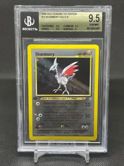 Pokemon Neo Genesis 1st Edition 13 Skarmory Holo BGS 9.5 Card Anime CCG TCG - Image 1