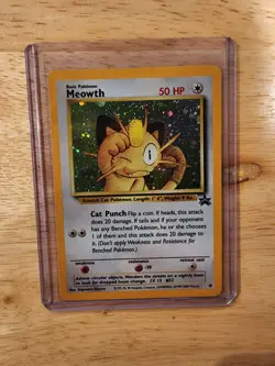 Pokemon TCG Meowth 10/53 WOTC Promo Holo Card Excellent Condition - Image 1