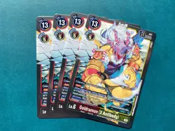 Goldramon (X Antibody) BT16-014 Playset Beginning Observer Digimon Card Game x4 - Image 1