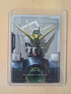 Resource Wing Gundam Zero Foil R-004 C+ Gundam TCG Card Game Holo Trading - Image 1
