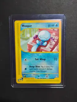 Wooper 66/147 Aquapolis Non-Holo NM Vintage Pokemon Card 2002 - Image 3