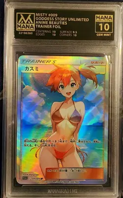 Goddess Story - Misty (Pokemon) - Waifu Card (Mana Grading 10 GEM MINT) - Image 1