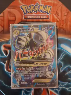 Pokemon Mega-Mewtwo-EX TCG Full Art Holo Card Breakthrough 159/162 Ultra Rare - Image 1