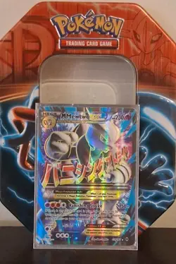 Pokemon Mega-Mewtwo-EX TCG Full Art Holo Card Breakthrough 159/162 Ultra Rare - Image 3