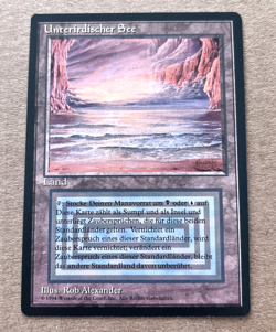 Magic The Gathering Underground Sea German 3rd Edition Revised Black Border MTG - Image 1