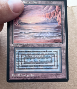 Magic The Gathering Underground Sea German 3rd Edition Revised Black Border MTG - Image 3