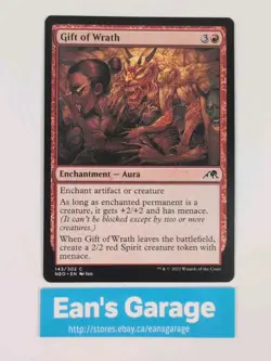 MTG Gift Of Wrath 143/302 NEO Hamigawa Neon Dynasty common - Mint - Image 1