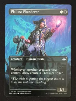 1x MTG Pitiless Plunderer (Borderless) - Special Guests (SPG) (LCI) #5 - Magic - Image 1