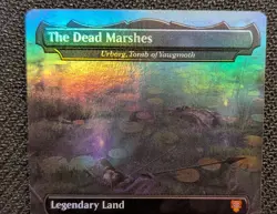 MTG LOTR Tales of Middle Earth The Dead Marshes (Urborg) BORDERLESS FOIL NM - Image 3