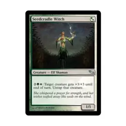 WOTC MtG Shadowmoor Seedcradle Witch (U) (Foil) NM - Image 1