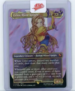 1x MTG Final Fantasy FIN - Celes, Rune Knight - Borderless - Surge Foil - NM/M - Image 1