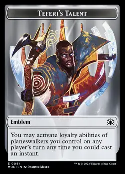 MTG Teferi's Talent Emblem [March of the Machine Commander Tokens] Near Mint - Image 1