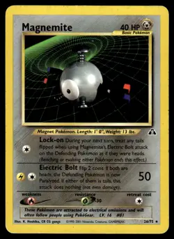 2001 Pokemon Neo - Discovery Magnemite #26 Light Play - Image 1
