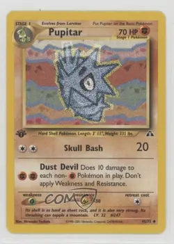 Pupitar 1st Ed. Pokemon Neo Discovery #45 2001 15fy - Image 1