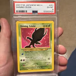 Pokemon Shining Celebi Neo Destiny Secret Rare Holo #106 PSA 6 - Image 1