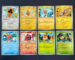 Rotom Pokemon Cards, Set of 8 Cards with 1 Reverse Holo - Fan Mow Wash Heat Type - Image 1