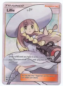 Lillie 147/149 Pokemon TCG Sun & Moon Base Set Ultra Rare Full Art Near Mint - Image 1