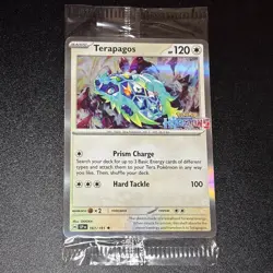 Pokemon TCG SV Horizons EBGAMES Terapagos/Sprigatito Reverse Holo PROMO (SEALED) - Image 1