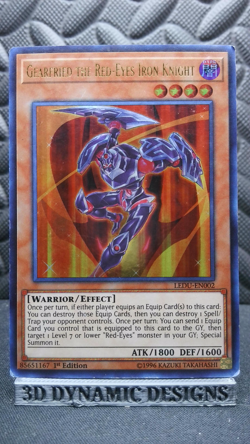 | Yugioh Gearfried the Red-Eyes Iron Knight LEDU-EN002 1st Ultra Rare MP 🔥 | - Image 1