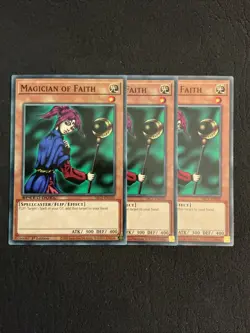 Yugioh 3x Magician of Faith SBC1-ENA10 - Image 1