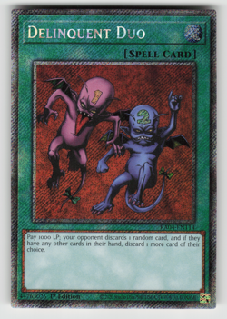 Delinquent Duo Yugioh RA04-EN114 Platinum Secret Rare PSR NM - Image 1