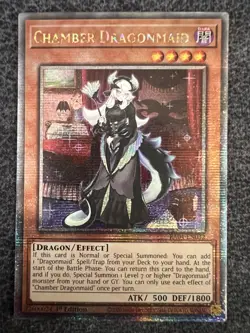 Yugioh Chamber Dragonmaid RA04-EN032 Quarter Century Secret Rare 1st Edition NM - Image 1