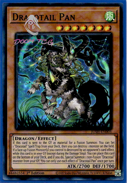 Yugioh! Dracotail Pan JUSH-EN003 (Super Rare) 1st Ed "Dracotail Deck Support" - Image 1
