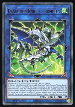 Dragunity Knight - Romulus - MGED-EN142 - Gold Rare - 1st Edition Yugioh - Image 1