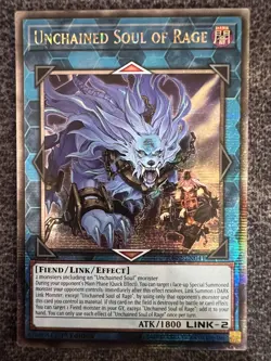 Yugioh Unchained Soul Of Rage RA02-EN041 Quarter Century Secret Rare 1st Ed NM - Image 1