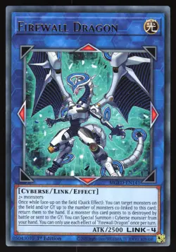Firewall Dragon (Teal Original Art) - MGED-EN141 - Gold Rare 1st Edition Yugioh - Image 1