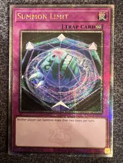 Yugioh Summon Limit RA01-EN070 Quarter Century Secret Rare 1st Edition NM - Image 1