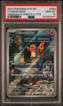 [PSA 10] #044 CHARMANDER POKEMON CENTER ETB BLACK STAR PROMO OBSIDIAN FLAMES - Image 1
