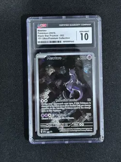 2023 Pokemon 151 Ultra Premium Collection Mewtwo 052 Black Star Promo CGC 10 UPC - Image 1