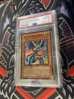 Yu-Gi-Oh Blue-Eyes Shining Dragon MOV-EN001 Super Rare Limited Edition PSA 10 - Image 1