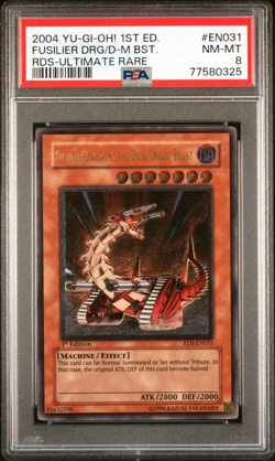 2004 Yugioh ULTIMATE Fusilier Dragon, The Dual Mode-Beast PSA 8 RDS-EN031 1st ED - Image 1