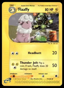 2002 Pokemon E-Card - Expedition Flaaffy #77 Light Play - Image 1