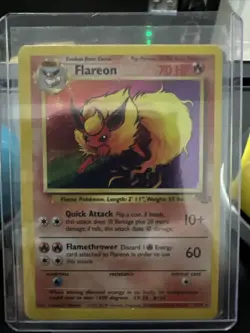Pokemon TCG Flareon Jungle Holo Card 3/64 Unlimited Rare Near Mint - Image 2