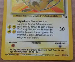 Raichu 14/62 Rare Holo Fossil Set Pokemon Card LP/MP - Image 3