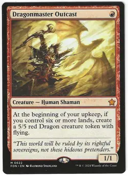 Magic the Gathering MTG - Foundations: Dragonmaster Outcast Mythic Card #622 - Image 1