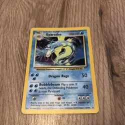 Gyarados 6/102 Holo Rare Base Set WOTC Pokemon Card TCG Vintage 1999 MP/HP - Image 3