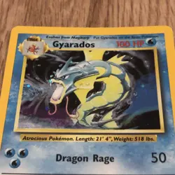Gyarados 6/102 Holo Rare Base Set WOTC Pokemon Card TCG Vintage 1999 MP/HP - Image 4