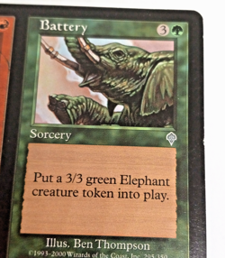 1993 -MTG Magic The Gathering Card "Assault Red Battery Green " Trading Card - Image 3