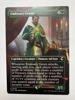 1 x Emissary Green - Borderless - Ravnica: Clue Edition - NM-Mint - MTG - Image 1