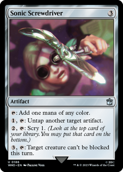 MTG magic 1x Sonic Screwdriver #186 (M/NM) Universes Beyond Doctor Who - Image 1