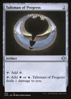MTG Talisman of Progress [Starter Commander Decks] Near Mint - Image 1